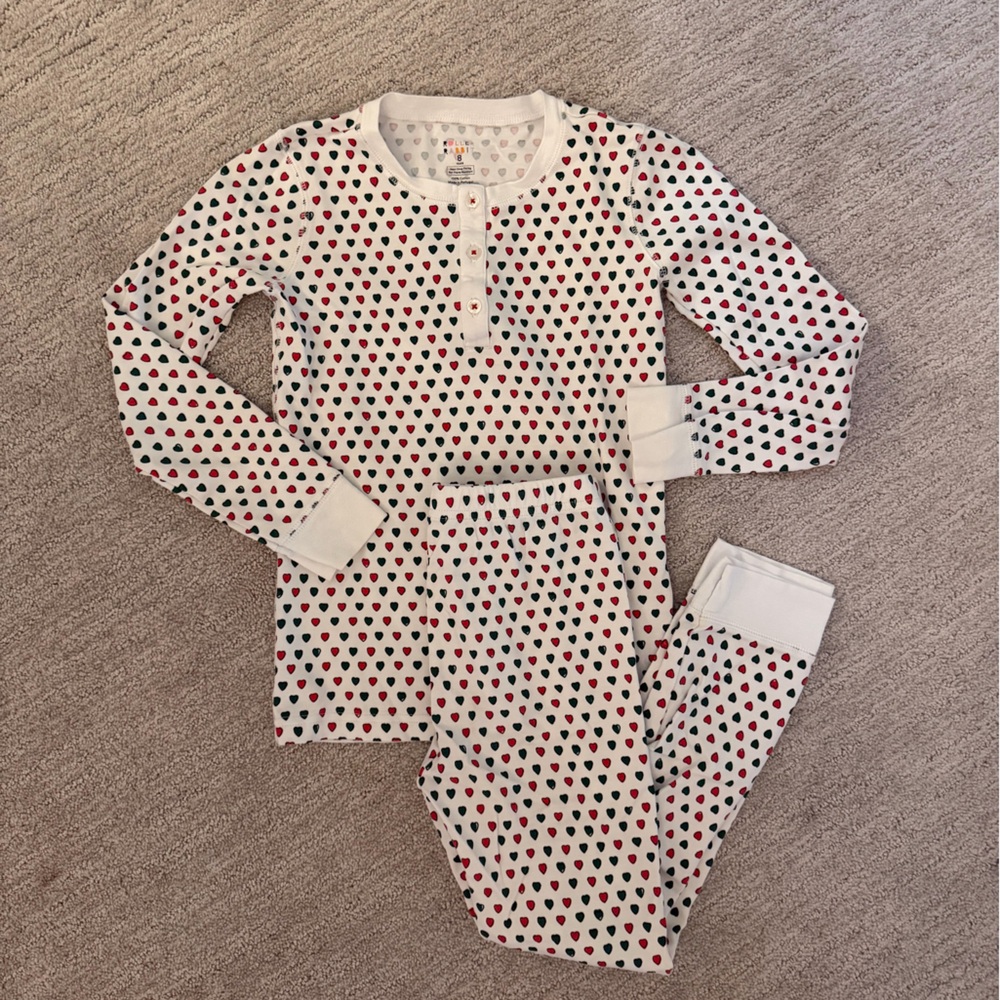 Roller Rabbit White and Red Heart Pajama Set
